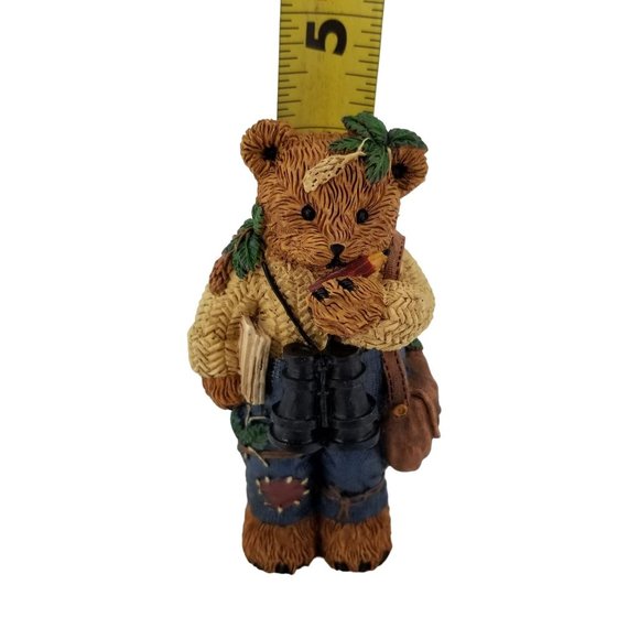 Cute Nature Lover, Bird Watcher Explorer Bear Figurine - Picture 6 of 7